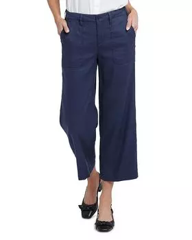 Укороченные карго-брюки с широкими штанинами Petite NYDJ, синий