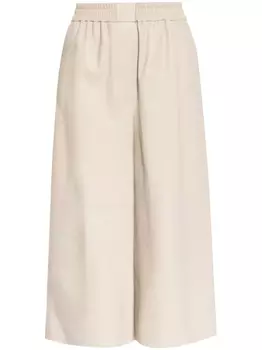 Укороченные кожаные брюки LOEWE, нейтральный