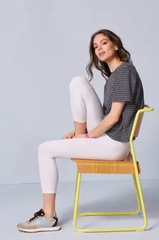 Укороченные леггинсы Next, белый