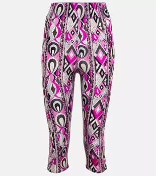 Укороченные леггинсы с высокой посадкой PUCCI, разноцветный