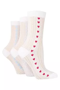 Укороченные носки до щиколотки, 3 пары Wild Feet, белый