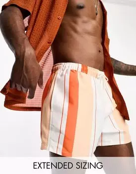 Укороченные плавки-шорты в полоску ASOS