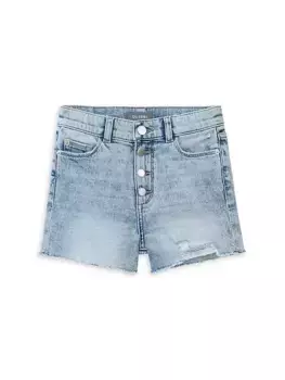 Укороченные потертые шорты Little Girl's Lucy Dl1961 Premium Denim, цвет super light