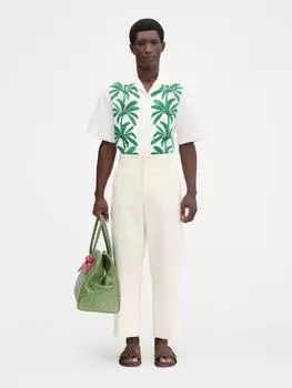 Укороченные прямые брюки JACQUEMUS The Marino pants, белый