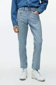 Укороченные прямые джинсы park стандартного размера H&M, синий