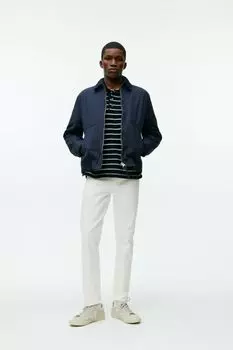 Укороченные прямые джинсы паркового кроя Arket, белый