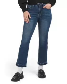 Укороченные прямые джинсы с высокой посадкой Risen, цвет Dark