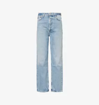 Укороченные прямые джинсы с заниженной талией из эластичного денима в стиле 90-х Agolde, цвет ripple (md ind vint)
