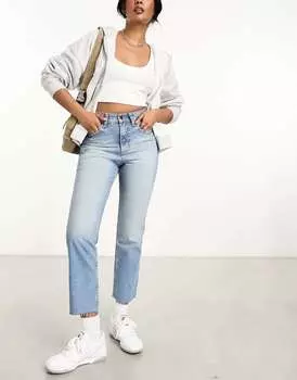 Укороченные прямые джинсы в стиле 90-х годов ASOS винтажного синего цвета