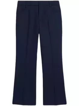 Укороченные расклешенные брюки AMI Paris, синий