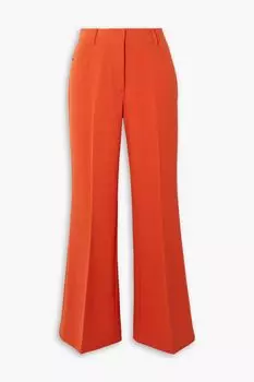Укороченные расклешенные брюки из эластичного твила STELLA MCCARTNEY, оранжевый