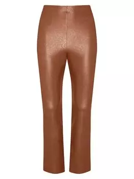 Укороченные расклешенные брюки из искусственной кожи Commando
