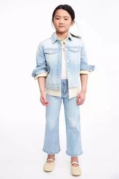 Укороченные расклешенные джинсы H&M, синий
