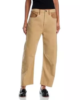 Укороченные широкие брюки Charlie rag & bone, коричневый/бежевый