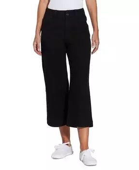 Укороченные широкие брюки для юниоров с очень высокой посадкой Dollhouse, черный