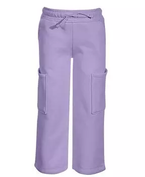Укороченные широкие брюки из флиса для маленьких девочек Epic Threads, фиолетовый