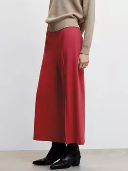 Укороченные широкие брюки Mango Lido, красные