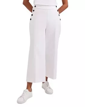 Укороченные широкие брюки Simone HOBBS LONDON, цвет White