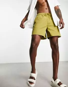 Укороченные широкие шорты чинос ASOS DESIGN цвета хаки