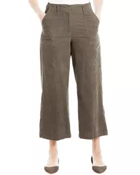 Укороченные широкие вельветовые брюки Max Studio, цвет army