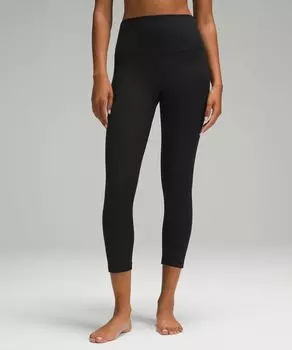 Укороченные шорты Align в рубчик с высокой посадкой Lululemon, черный