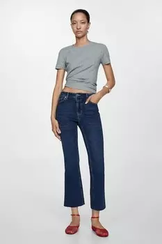 Укороченные, слегка укороченные джинсы Sienna Mango, темно-синий