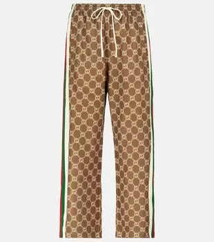 Укороченные спортивные брюки Interlocking G GUCCI, нейтральный
