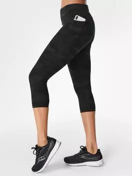 Укороченные спортивные леггинсы Sweaty Betty Power, ультрачерные