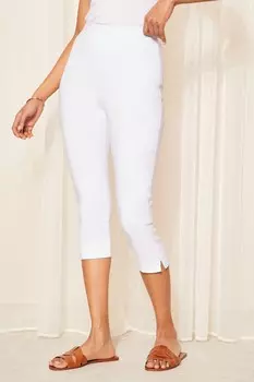 Укороченные удобные облегающие брюки стрейч Friends Like These, белый