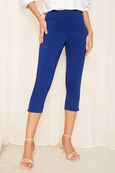 Укороченные удобные облегающие брюки стрейч Friends Like These, синий