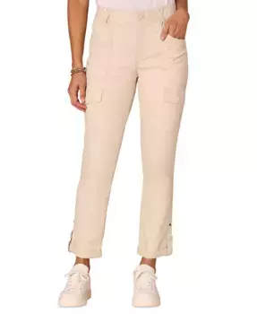 Укороченные утилитарные джинсы с высокой посадкой "Ab"solution Petite Democracy, коричневый/бежевый