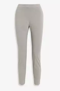 Укороченные узкие брюки из твила из смесового хлопка FABIANA FILIPPI, серый