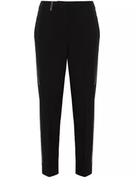 Укороченные узкие брюки Peserico, черный