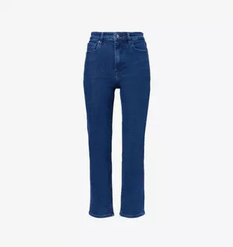 Укороченные узкие джинсы-карандаш с высокой посадкой из эластичной хлопковой смеси Frame, цвет loner