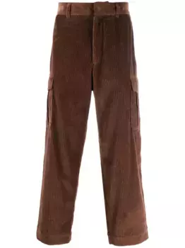 Укороченные вельветовые брюки KENZO, коричневый