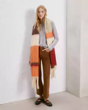 Укороченные вельветовые брюки с расклешенными краями Easy Wear, коричневый