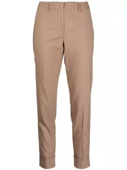 Укороченные зауженные брюки Fabiana Filippi, коричневый