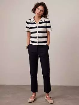 Укороченные зауженные брюки Mint Velvet, темно-синий