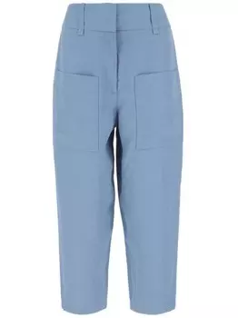 Укороченные зауженные брюки Stella McCartney, синий