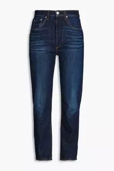 Укороченные зауженные джинсы Nina с высокой посадкой RAG & BONE, синий