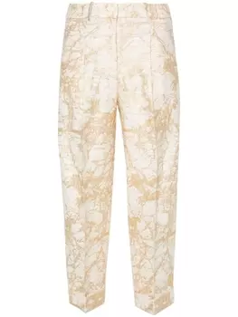 Укороченные жаккардовые брюки Peserico, золотистый