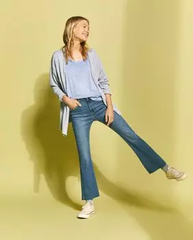 Укороченные женские джинсы Flare Southern Cotton, синий