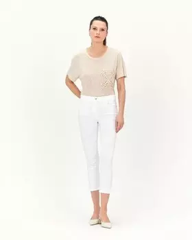 Укороченные женские узкие брюки со средней посадкой Caroll, белый