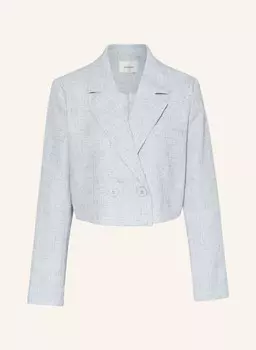 Укороченный блейзер Gisellygz из твида Gestuz, голубой
