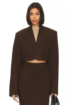 Укороченный блейзер Grlfrnd, коричневый