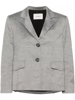 Укороченный блейзер из льна Dorothee Schumacher, серый