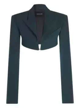 Укороченный блейзер Mugler, зеленый