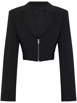 Укороченный блейзер на молнии Dion Lee, черный