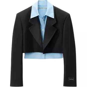 Укороченный блейзер Pre Styled Alexander Wang, черный