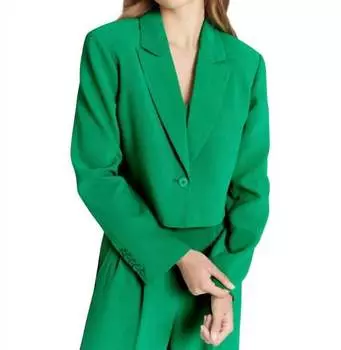 Укороченный блейзер Reggie в стиле джунглей Amanda Uprichard, цвет jungle